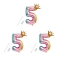 thumbnail image 3 of yingyy Party Balloon with Gradient Color Birthday Party Decor Aluminum Foil Balloon 32 Inch, Number 8 6 3PCS, 3 of 6