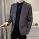 thumbnail image 2 of Cárdigan de punto para hombre, ropa informal a rayas, ropa popular coreana, suéteres para hombre, jerséis, chaquetas de punto de moda para otoño e invierno, 2 of 5