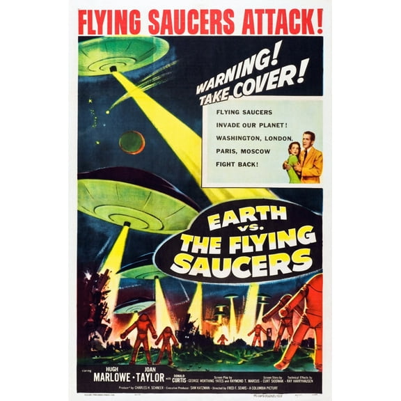 Earth Vs. The Flying Saucers 1956 Movie Poster Masterprint (11 x 17)