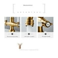thumbnail image 3 of Faucet For Kitchen Dual Handle Antique Brass Retro Faucet, 360 Degree Rotation Kitchen Sink Taps, Deck Mounted Bathroom Sink Mixer, 3 of 10