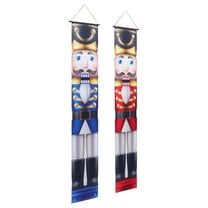 PTOOTP Creative Red Nutcracker Door Couplet for Xmas Party Decor 2Pcs