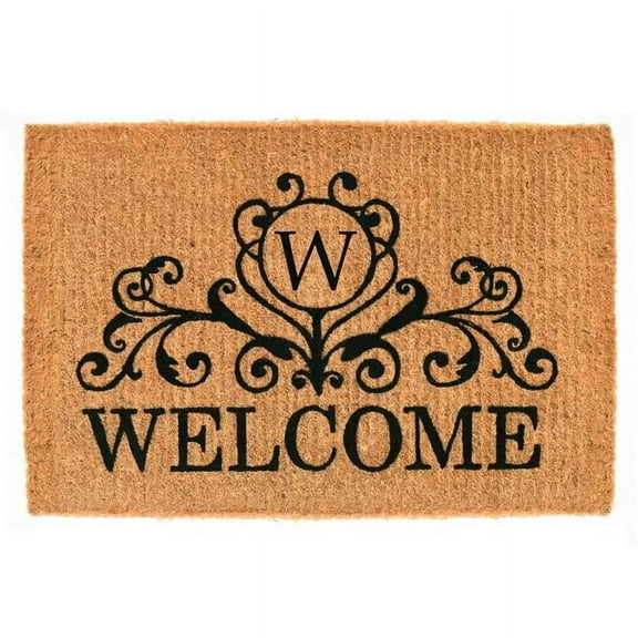 Calloway Mills Kingston Welcome Outdoor Doormat 3' x 6' x 1.5" (Letter W)