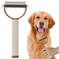 thumbnail image 4 of 2 PCS Professional Deshedding Tool for Dogs Cats, 2026 Upgrade Pet Grooming Rake, Extra-Wide Deshedding Dog Brush Pet Hair Remover Tool for Short Long Haired Remove Tangles, Knots, Mats (White+W), 4 of 8