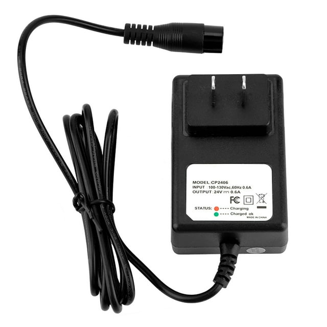 24V 0.6A Electric Scooter Battery Charger for Razor E100 E125 E500S PR200 US Plug 110V