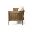 thumbnail image 5 of Christopher Knight Home Burchett Outdoor Acacia Wood and Round Wicker Sofa by, 5 of 5