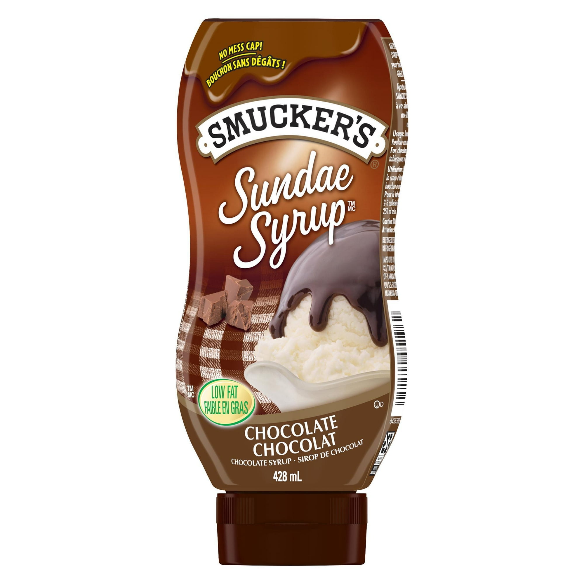 Smucker's Sundae Syrup, Chocolate Flavoured Syrup, 428mL, 428 mL