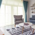 thumbnail image 2 of 2 Panels Window Sheer Curtains for Bedroom Living Room Not See Through Privacy Linen Textured Window Curtain t 52"×85", 2 of 8