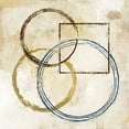 thumbnail image 2 of Allen, Kimberly 15x15 White Modern Wood Framed Museum Art Print Titled - Blue Circles and Squares 2, 2 of 4