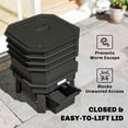 thumbnail image 4 of Outsunny 4-Tray Worm Composter Bin, 7.4 Gal Outdoor & Indoor Worm Composter for Recycling Food Waste, Black, 4 of 9