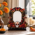 thumbnail image 6 of Dia De Los Muertos Altar Wooden Picture Frames,2026 Ornate Day of The Dead Ofrenda Decor Sugar Skull Photo Stand for Altar Tabletop Remembrance Home Decor Style F, 6 of 6