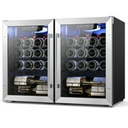 Yeego Wine Cooler Refrigerator, 40 Bottle Mini Wine Fridge Freestanding Wine Cellars Glass Door for Home, Office