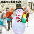 thumbnail image 2 of Inflable muñeco de nieve LED Adorable 5 pulgadas giratorio portátil decoración fiesta Festival Navidad noche ornamento con picos de tierra Kits de decoración para fiestas Enchufe de EE. UU., 2 of 6