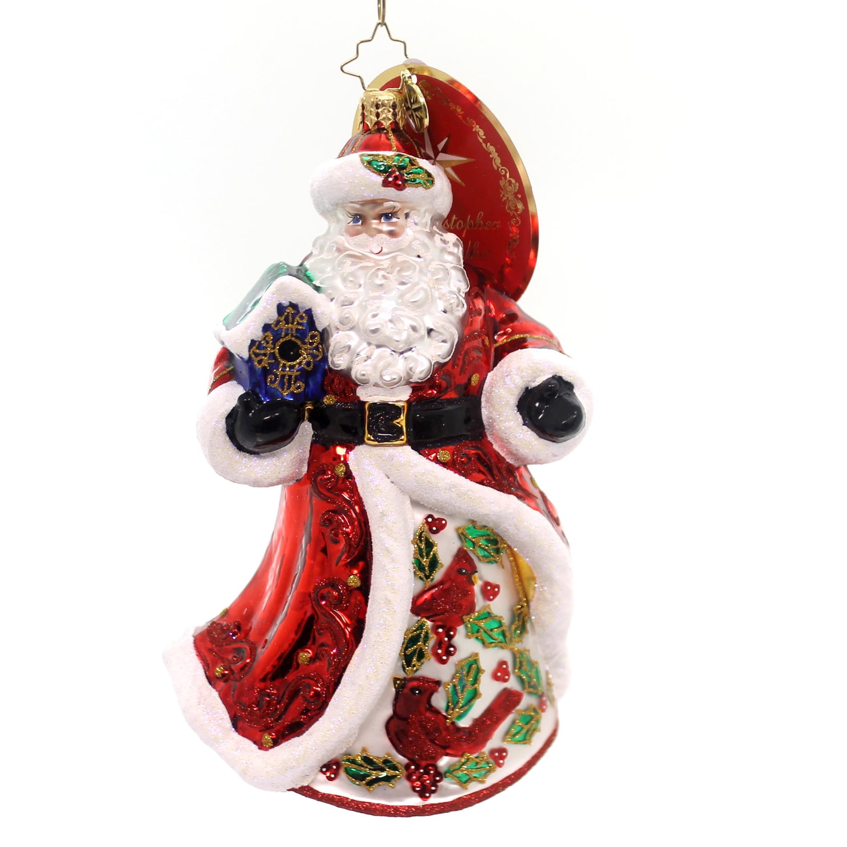 Christopher Radko CRIMSON CARDINAL NICHOLAS Christmas Ornament Santa