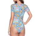 thumbnail image 4 of Naloa Icecream Truck Women's Short-Sleeved Onesie, One-Piece Swimsuit for Parties, dates, clubs - Medium, 4 of 9