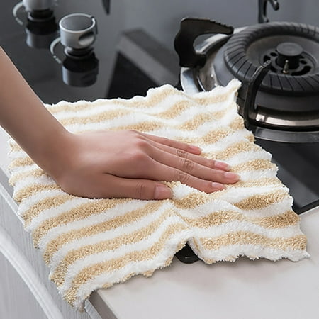 

Nonstick Oil Coral Velvet Hanging Hand Towels Kitchen Dishclout