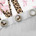 thumbnail image 4 of Erosebridal Initial Alphabet M Black Out Curtains,Princess Bowknot Wild Cheetah Pattern Curtains Pack of 2 (42x63 Each) For Bowtie Girls, 4 of 7