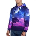 thumbnail image 3 of Haiem Dreamy Colorful Starry Sky Patterned Men's Hoodie with Kangaroo Pocket - Ideal Pullover Sweatshirt for Daily Wear, Travel, and Home-Large, 3 of 7