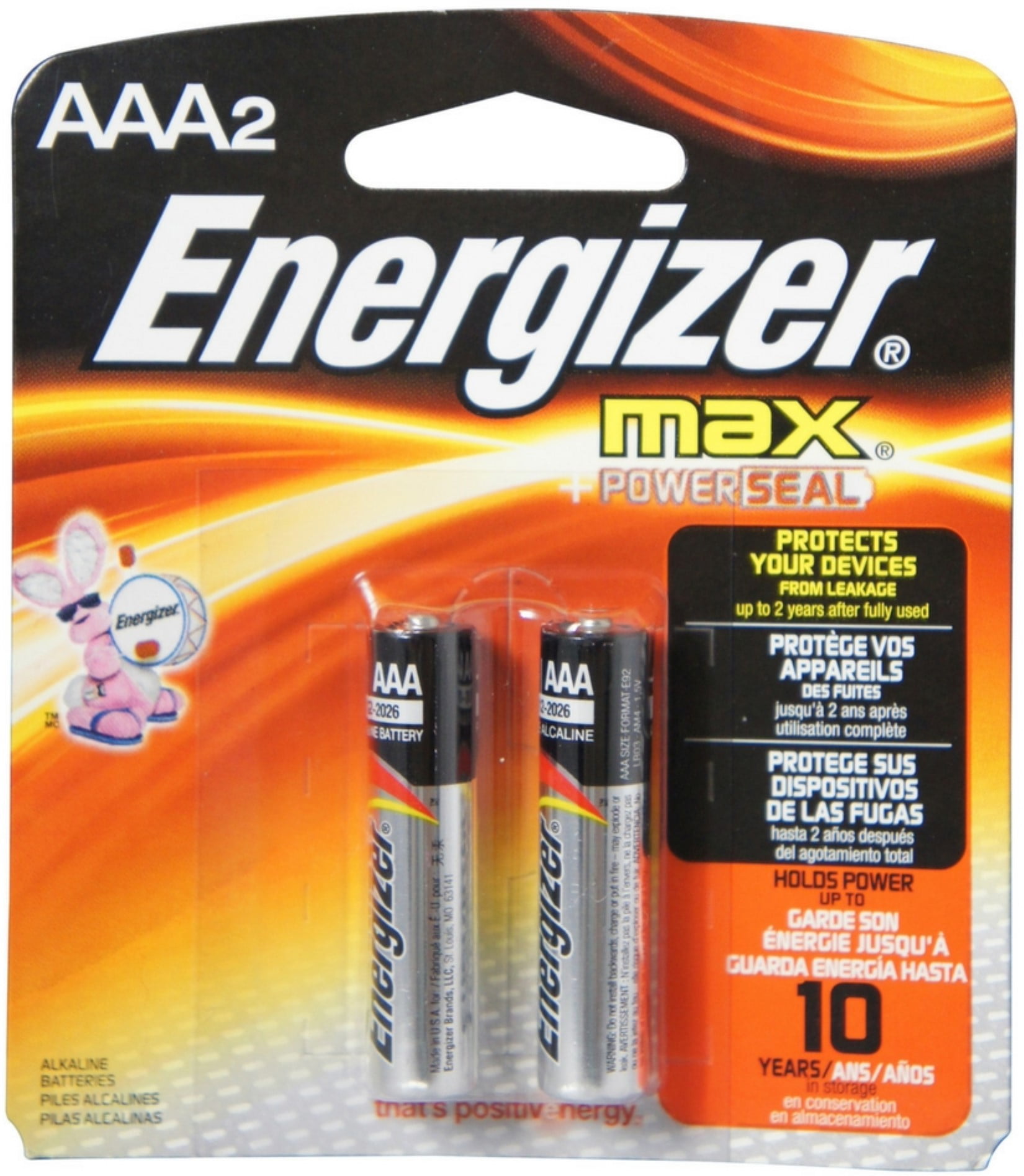 Energizer MAX Alkaline Batteries AAA 2 Each (Pack of 3)