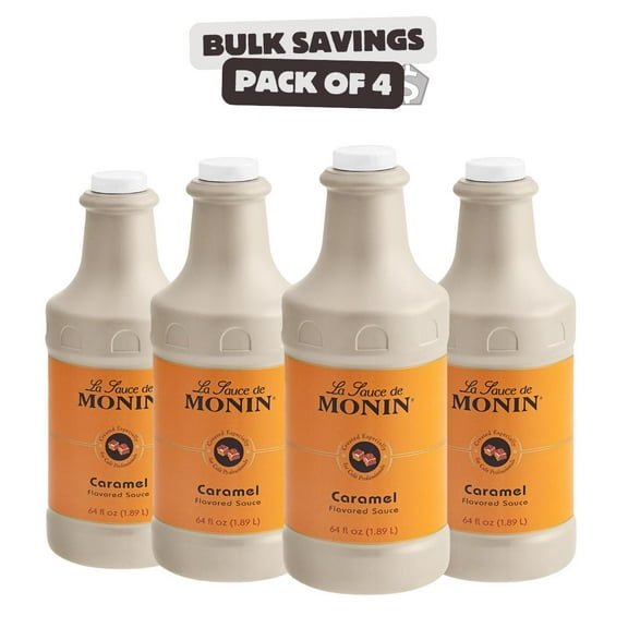 Monin Caramel Flavoring Sauce 64 fl. oz. - 4/Case