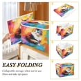 thumbnail image 4 of 16.5x12.6x11.8in Foldable Flip-Top Storage Bin, Dustproof Magic Tape Closure, Ideal for Home & Toy Organization，Colorful Cat, 4 of 7