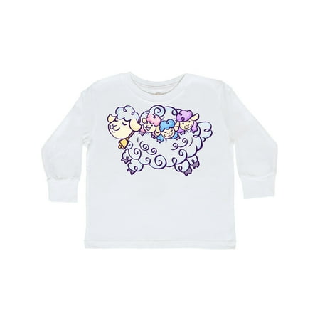 

Inktastic Fluffy Sheep Family Gift Toddler Boy or Toddler Girl Long Sleeve T-Shirt