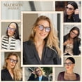 thumbnail image 2 of Gafas de bloqueo de luz azul Madison Avenue de gran tamaño, grises, 2 of 7