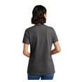 thumbnail image 2 of Port & Company Ladies Core Cotton V-Neck T-Shirt Charcoal Medium, 2 of 5