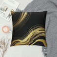 thumbnail image 2 of Nawypu  Black and Gold Marble Throw Pillow Covers Farmhouse Decorative Pillow Case Cushion Summer Pillows Cover Holiday Decor Home for Sofa Couch Bedroom Car Chair Living Room, 2 of 5
