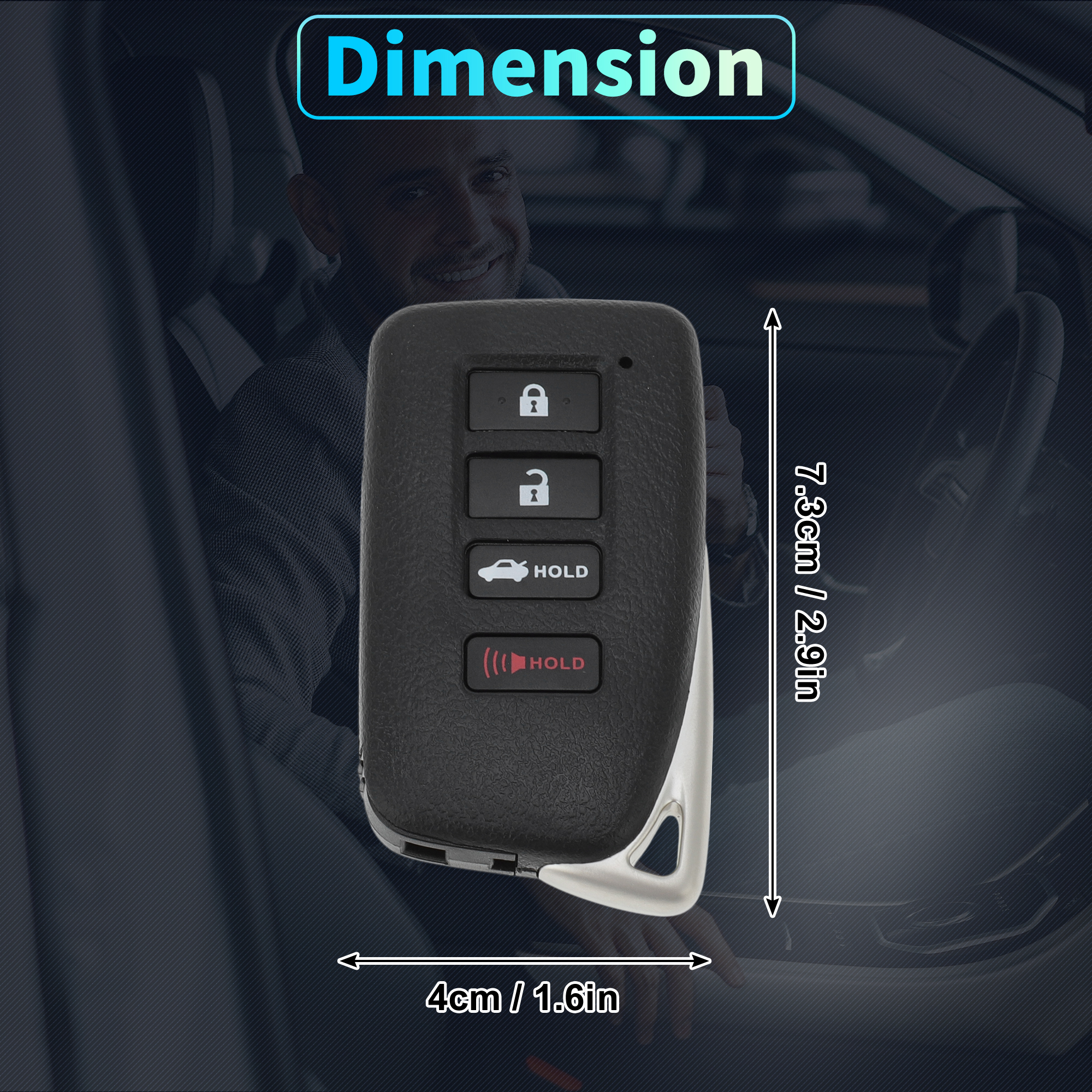 HYQ14FBA 314.3 MhzReplacement Keyless Entry Remote Smart Key Fob for Lexus GS350 2013-2020 for Lexus ES300h 2013-2018 g Chip 89904-06170 4 Buttons