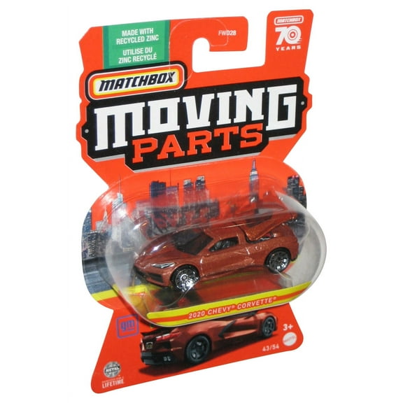 Matchbox Moving Parts (2022) Brown 2020 Chevy Corvette Toy Car 43/54