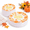 Orange, variant on Orange 60-Piece Disposable Thanksgiving Plastic Party Plates with Pumpkin and Leaf Design