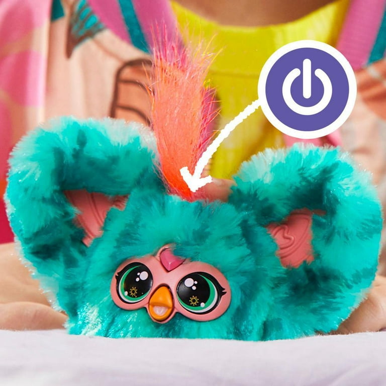 Furby Furblets Ooh-Koo Mini Friend, 45+ Sounds, Rock Music & Furbish  Phrases, Electronic Plush Toys, Blue & White, Kids Easter Basket Fillers or