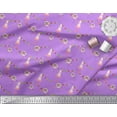 thumbnail image 2 of Soimoi Purple Viscose Chiffon Fabric Birthday Theme Party Printed Fabric 1 Yard 42 Inch Wide, 2 of 3