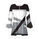 thumbnail image 4 of Blusas de Algodón para las Mujeres Impresas 3/4 Mangas V-Cuello Camiseta, Blusa de Algodón de Imitación Casual para las Mujeres, 4 of 5