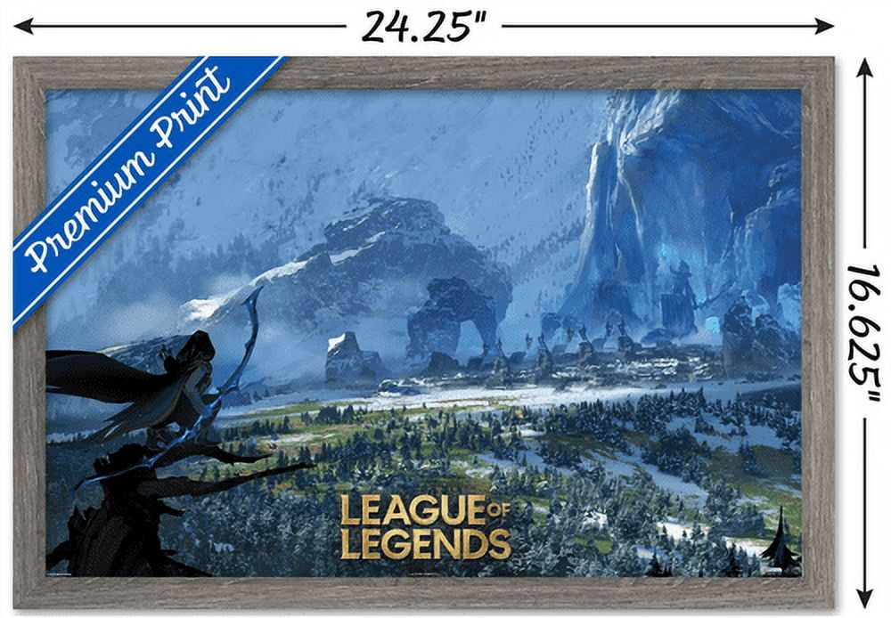 League of Legends - Freljord Wall Poster, 14.725" x 22.375", Framed