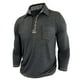 thumbnail image 4 of Blusa y camisa de manga larga con cuello vuelto para hombre, informal, a la moda, de color liso, transpirable, de manga larga, con cuello vuelto, de poliéster., 4 of 5