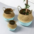 thumbnail image 6 of Fdelink Flower Pots Seagrass Wicker Basket Wicker Basket Flower Pot Folding Basket Dirty Basket BU, 6 of 7