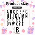 thumbnail image 3 of Topper para pastel LDATYLBATY de acrílico negro mate con letras A-Z, 3 of 7