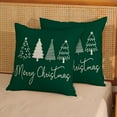 thumbnail image 4 of Christmas Pillow Covers 18x18 Set of 2, Green Christmas Decor Christmas Tree Throw Pillows Winter Decorative Cushion Case Christmas Decorations for Home Couch Sofa, 4 of 6