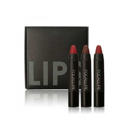 Topumt 3pc Set Long Lasting Waterproof Velvet Matte Lipstick Makeup Liquid Lip