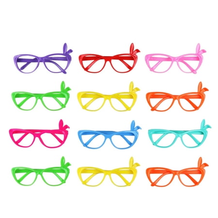 Image of 12pcs Rabbit Eyeglass Frame Kids Glasses Frame Fashion Eyewear Frame Party Dress up Spectacle Frames (Random Color)