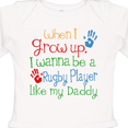 thumbnail image 4 of Inktastic Rugby Player Like Daddy Boys or Girls Long Sleeve Baby Bodysuit, 4 of 5