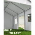 thumbnail image 4 of 13'x20' Carport Heavy Duty, Portable Garage with 4 Roll-up Doors, Ventilative Windows, for Pickups, Bass Boats, and SUVs, 4 of 7