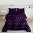 thumbnail image 2 of Feelyou Black Purple Abstract Full Size Comforter Sets, Simple Polkadot Bedding Sets, 3pcs, 2 of 8
