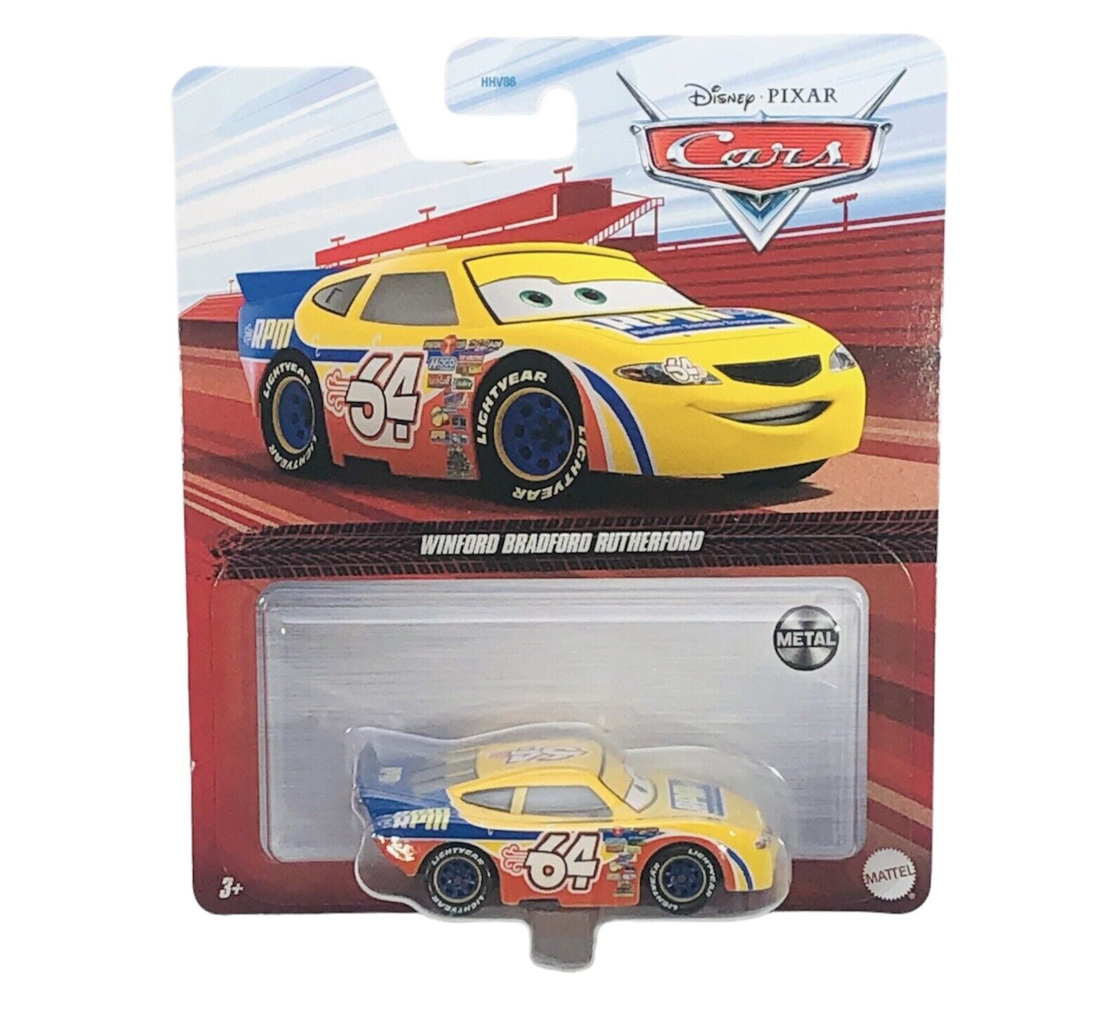 Disney Pixar Cars WINFORD BRADFORD RUTHERFORD 64 RPM Metal Diecast