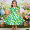 thumbnail image 3 of Pounoo Womens Dresses Egg Print Flutter Sleeve Loose Fit Breathable Casual Holiday Style (Not for Adults) Gift, 3 of 9