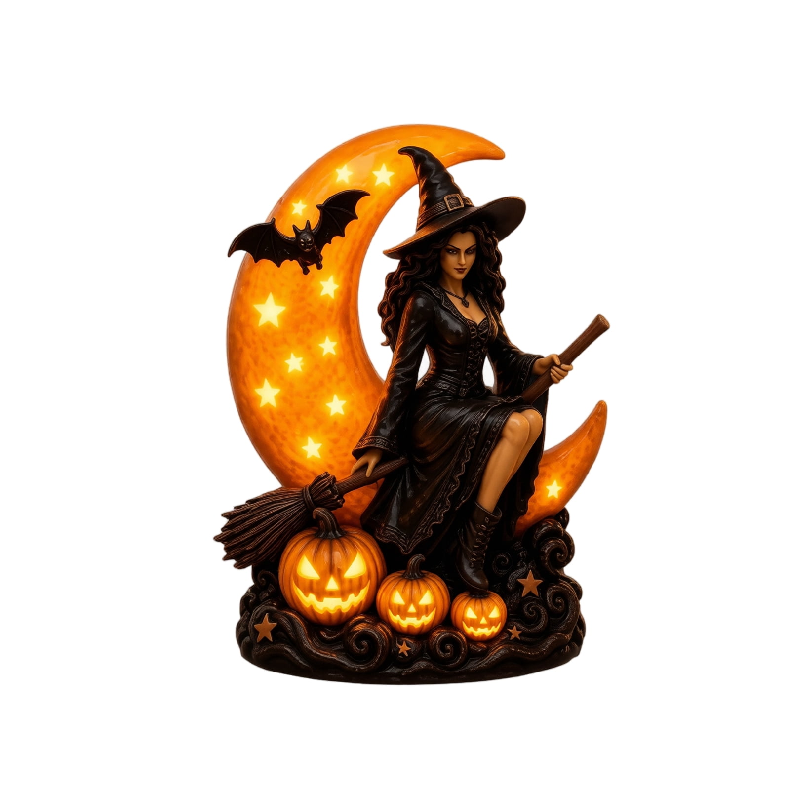 Halloween Witch Cauldron Garden Light, Outdoor Witch Light with Solar LED Projection and Garden Stake, Halloween Decor for Lawn Porch Patio Party Display