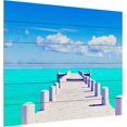 thumbnail image 2 of Trademark Fine Art Turks Pier by Preston, Wood Slats 18x22, Multi-Color, 2 of 8