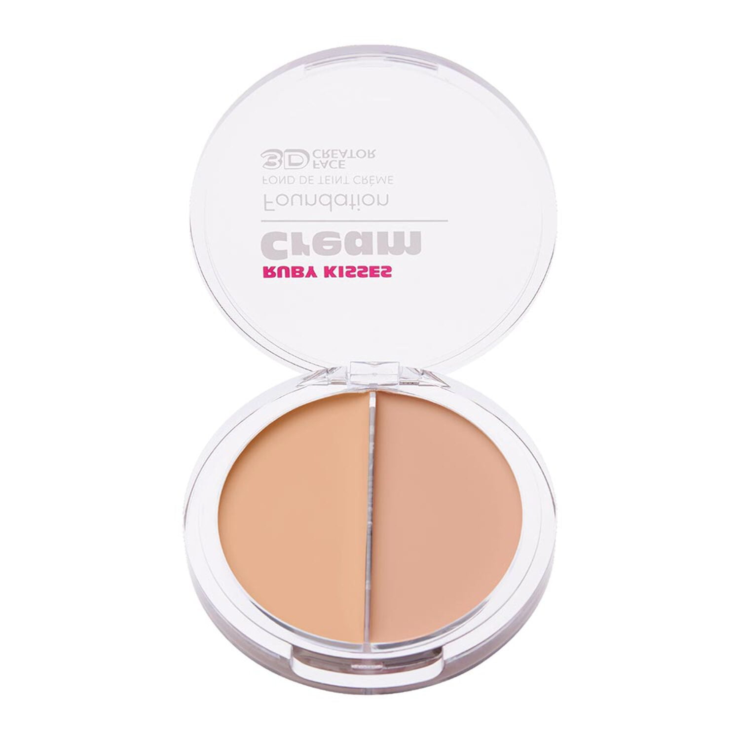 Ruby Kisses 3D Face Creator Cream Foundation & Concealer, 12 Hours Long Lasting, Medium to Full Coverage, Non-Greasy, Ideal for Makeup & Contour Palette