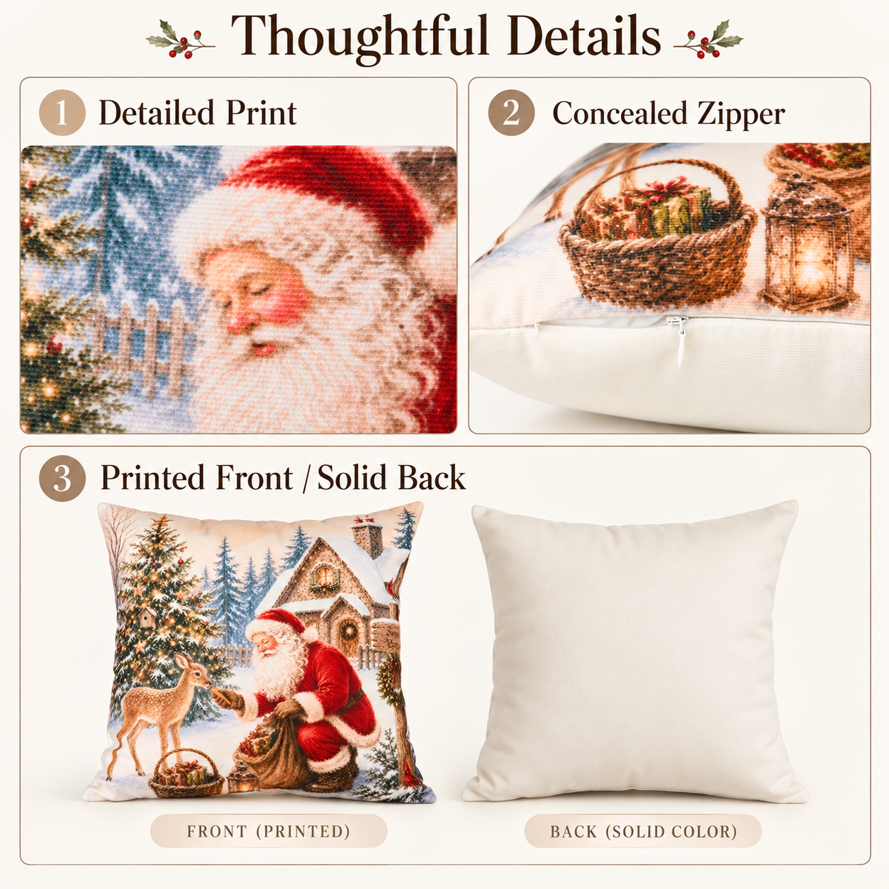 Sanmadrola Christmas Pillow Covers Set of 4 photo 5